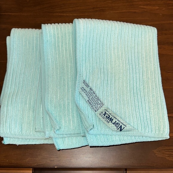 NORWEX Channel Textured Kitchen Cloth Trio in Sea Mist - Picture 3 of 3